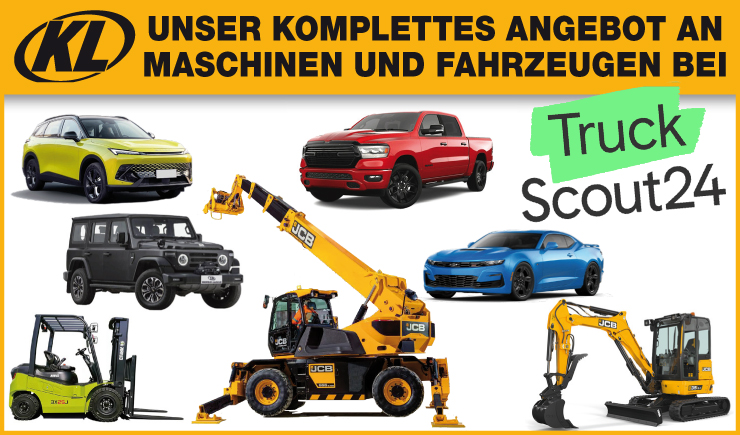Komplettangebot an Baumaschinen und Fahrzeugen bei Klarmann-Lembach