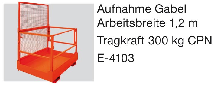 Zubehör für JCB-Teleskopen - Arbeitskorb