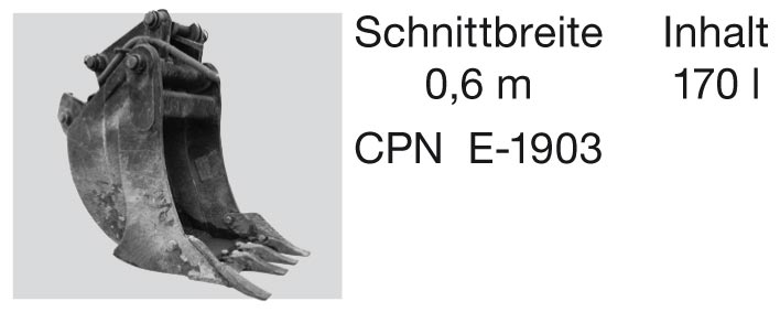 JCB Midibagger Zubehör: Greif-Tieflöffel