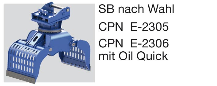 Zubehör für JCB-Raupenbagger: Sortiergreifer
