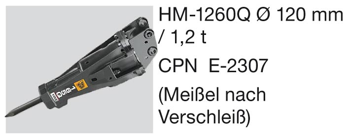Zubehör für JCB-Raupenbagger: Hydraulikhammer