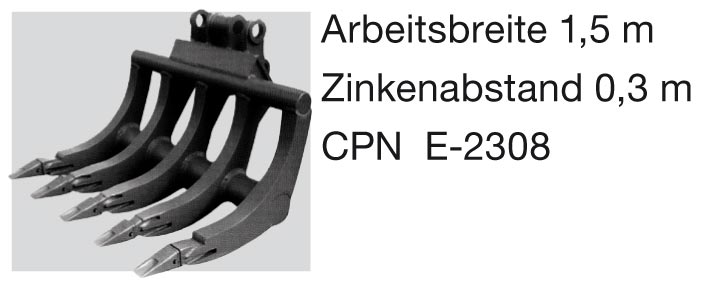 Zubehör für JCB-Raupenbagger: Roderechen