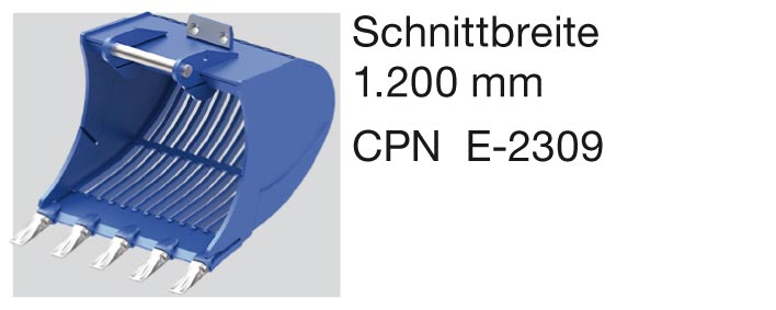 Zubehör für JCB-Raupenbagger: Sieblöffel