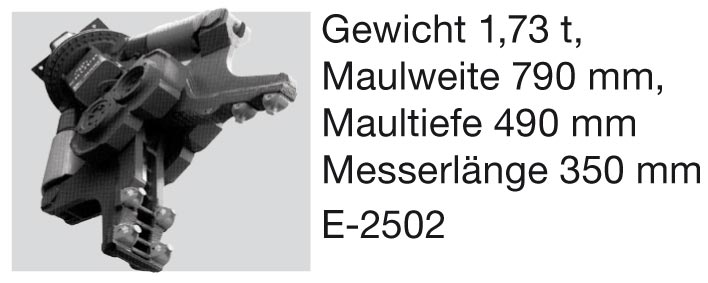 Zubehör für JCB-Raupenbagger: Hydraulischer Betonbeißer 1501 R