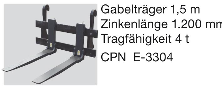 Zubehör für JCB-Radlader: Ladegabel klappbar