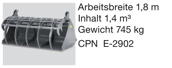 Zubehör für JCB-Radlader: Leichtgutschaufel