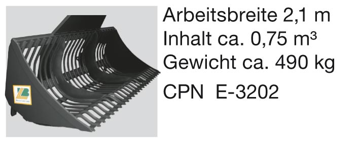 Zubehör für JCB-Radlader: Steinkorb