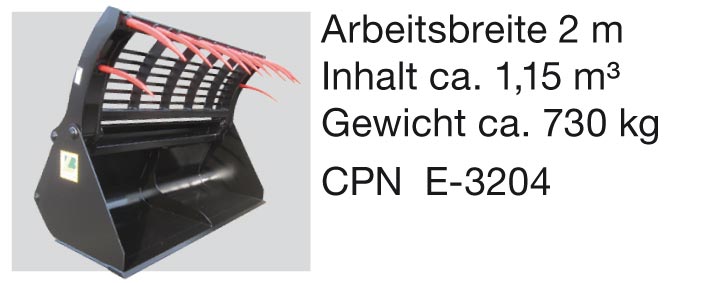 Zubehör für JCB-Radlader: Stilagebeißschaufel