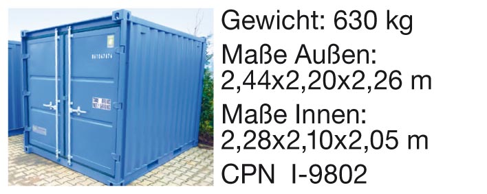 Container von Containex, Modell LC8