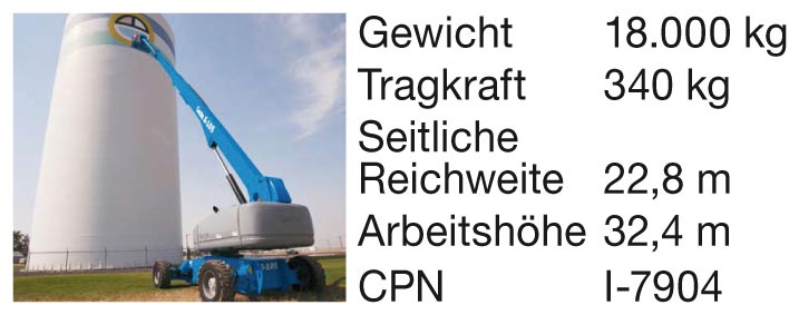 Teleskopbühnen von Genie: Modell S-100