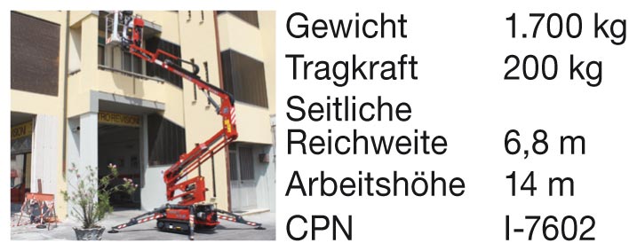 Raupenarbeitsbühne Hinowa Goldlift