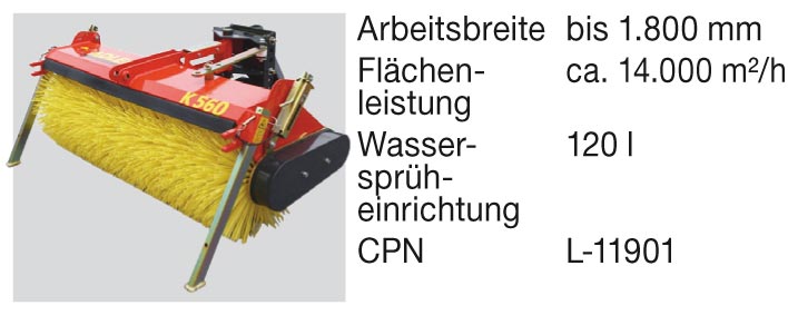 Peruzzo Traktoren Zubehör: Kehrmaschine